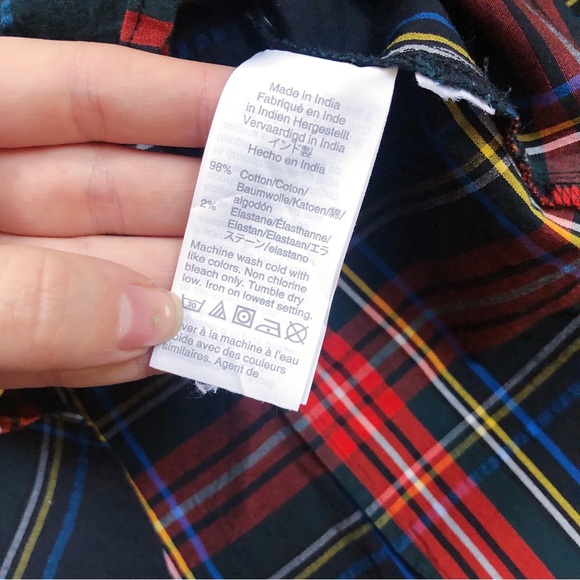 SOLD J Crew • Slim Stretch Perfect Shirt button down black Stewart Tartan plaid - Picture 11 of 14
